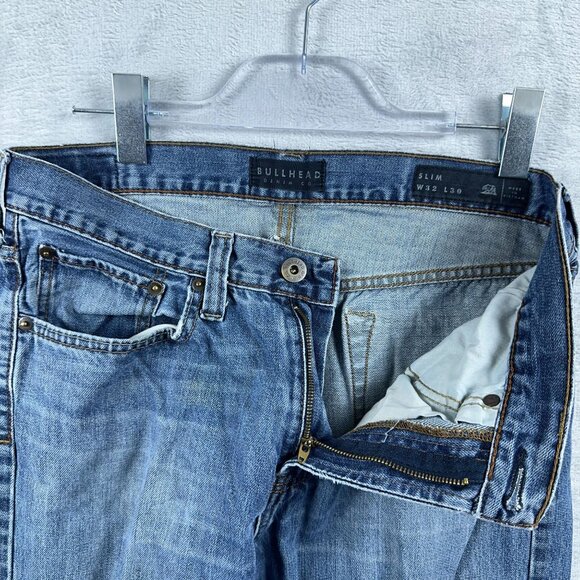 Bullhead Vintage Jeans Cropped Straight Slim Fit Womens Blue Size W32XL30 - Picture 4 of 10